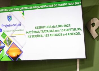 Imagem do telão da Audiência Pública sobre a LDO 2027