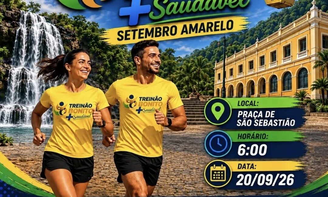 Card de apresentação do Treinão Bonito + Saudável - Setembro Amarelo
