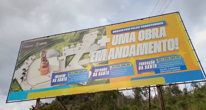 Placa sobre a Construção da Imagem de Nossa Senhora da Conceição